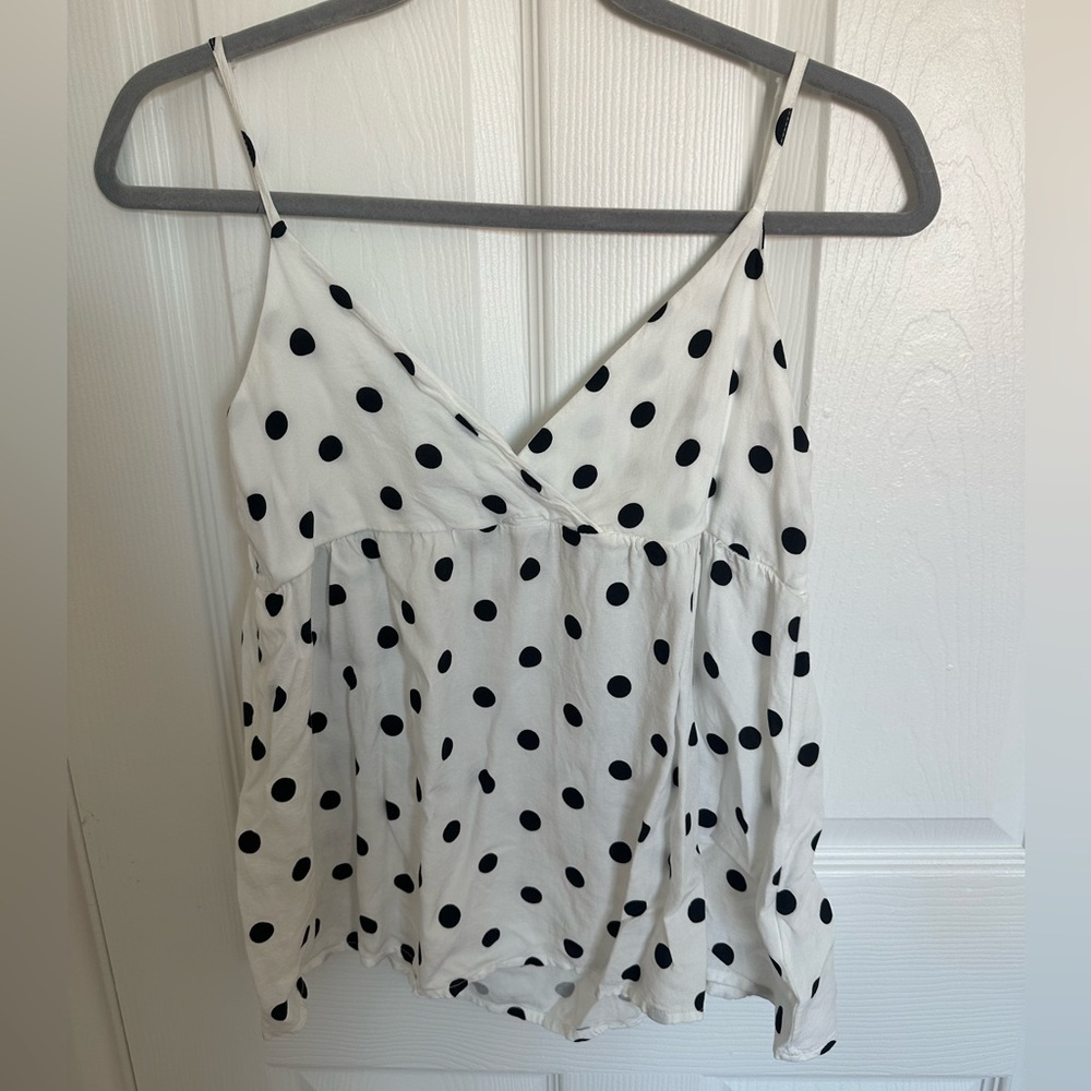 Brandy Melville Black & White Polka Dot Camisole